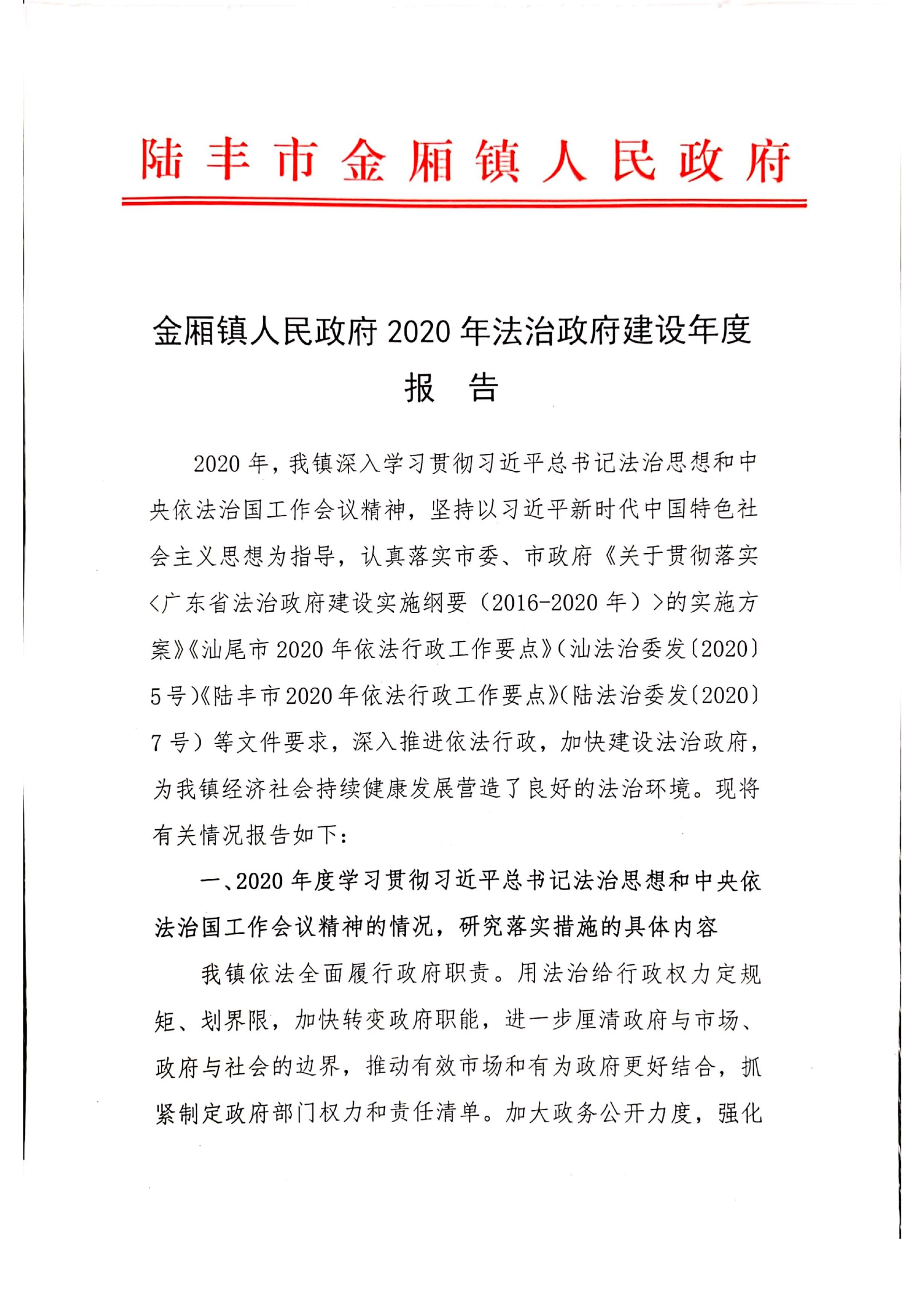 金厢镇人民政府2020年度法治政府建设年度报告_00.png